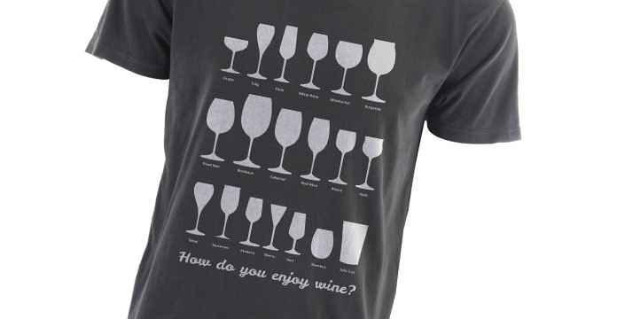 Camisetas para amantes del vino, copas de vino